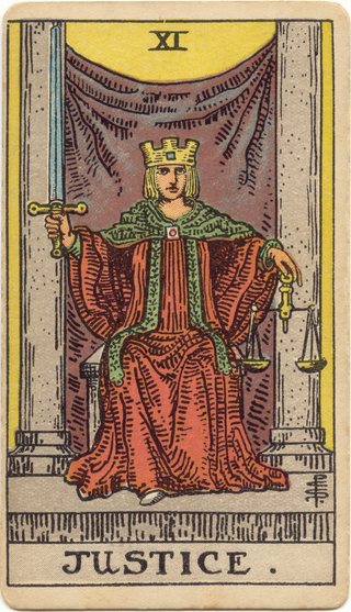 Justice, Rider–Waite–Smith tarot, 1909