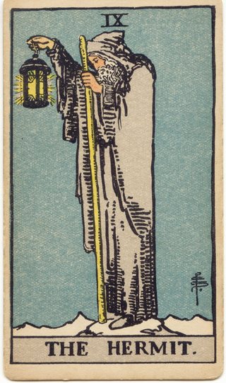 The Hermit, Rider–Waite–Smith tarot, 1909
