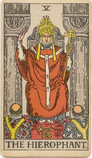 The Hierophant, Rider–Waite–Smith tarot, 1909